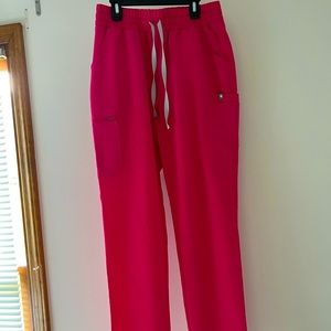 Women's Shocking Pink Yola™ High Waisted - Tall Skinny Scrub Pants Shocking Pink